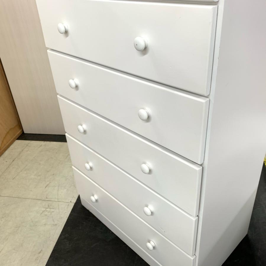 中古 店舗近郊送料格安 7段チェスト 整理タンス ホワイトカラー WH 白