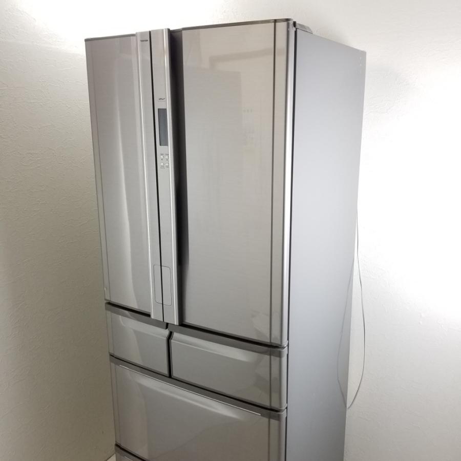 中古 3ヶ月保証付き 東芝 425L 6ドア冷蔵庫 GR-43YQ 2010年製 フレンチドア 当社指定エリアは送料2200円