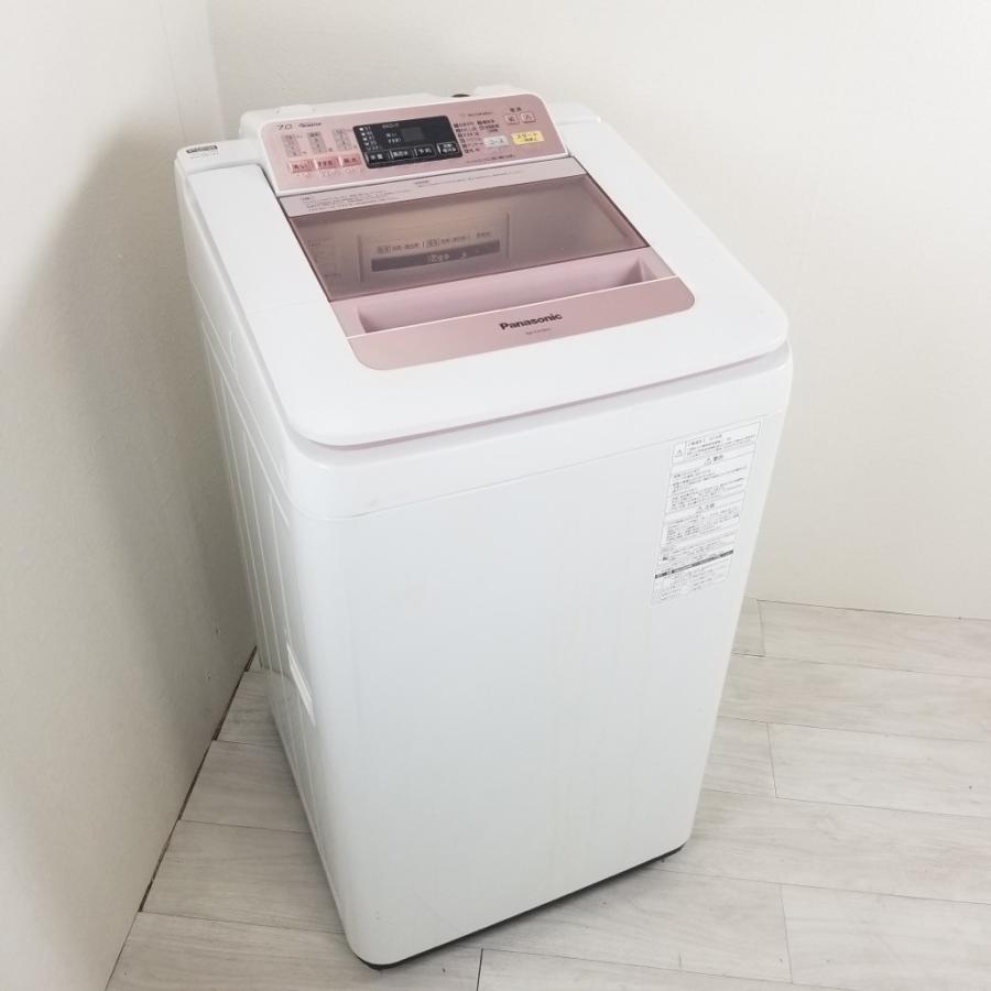 中古 7.0kg 送風乾燥機能付 全自動洗濯機 パナソニック エコナビ NA-FA70H1-P 2014年製造 ピンク :3S232306