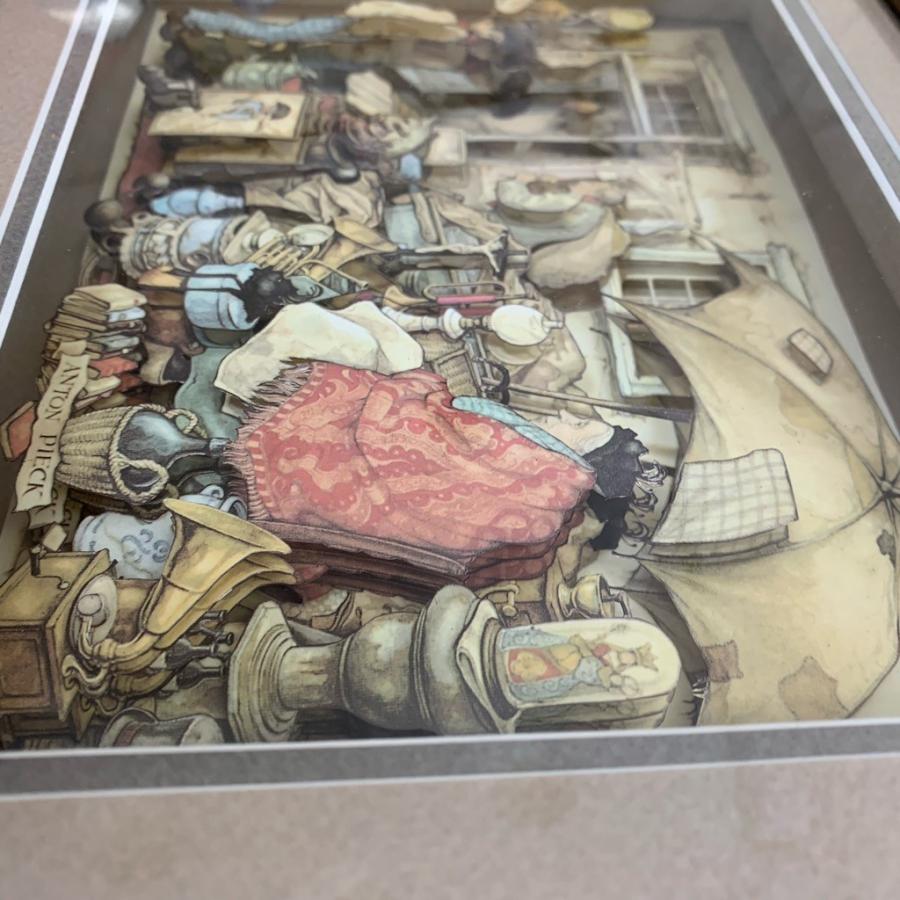 中古美品 □ANTON PIECK アントンピック シャドーボックス 3D立体画 