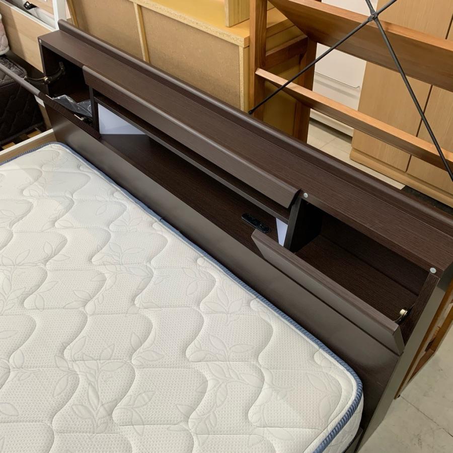 中古 店舗近郊送料格安 東京ベッド ダブルベッド ブラウン系 BR 幅