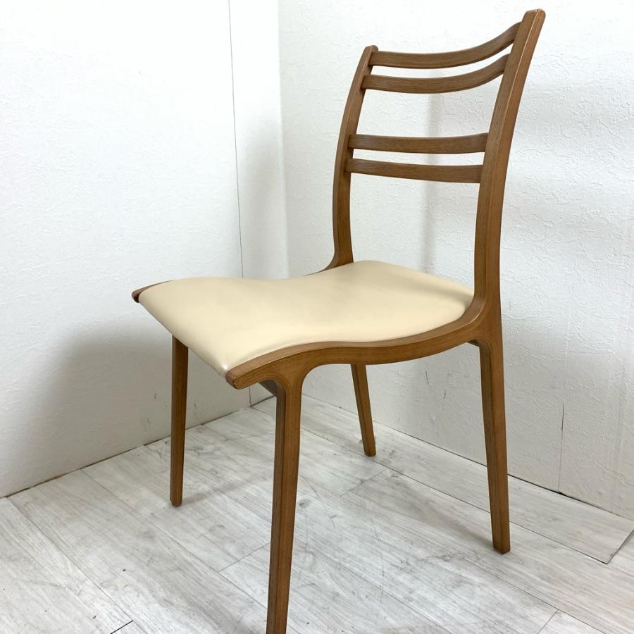 中古 美品 高級家具メーカー 富士ファニチア アームレスチェア ダイニングチェア 2脚セット 軽量 国産 椅子 3S235241 中古 美品 高級家具メーカー 富士ファニチア アームレスチェア