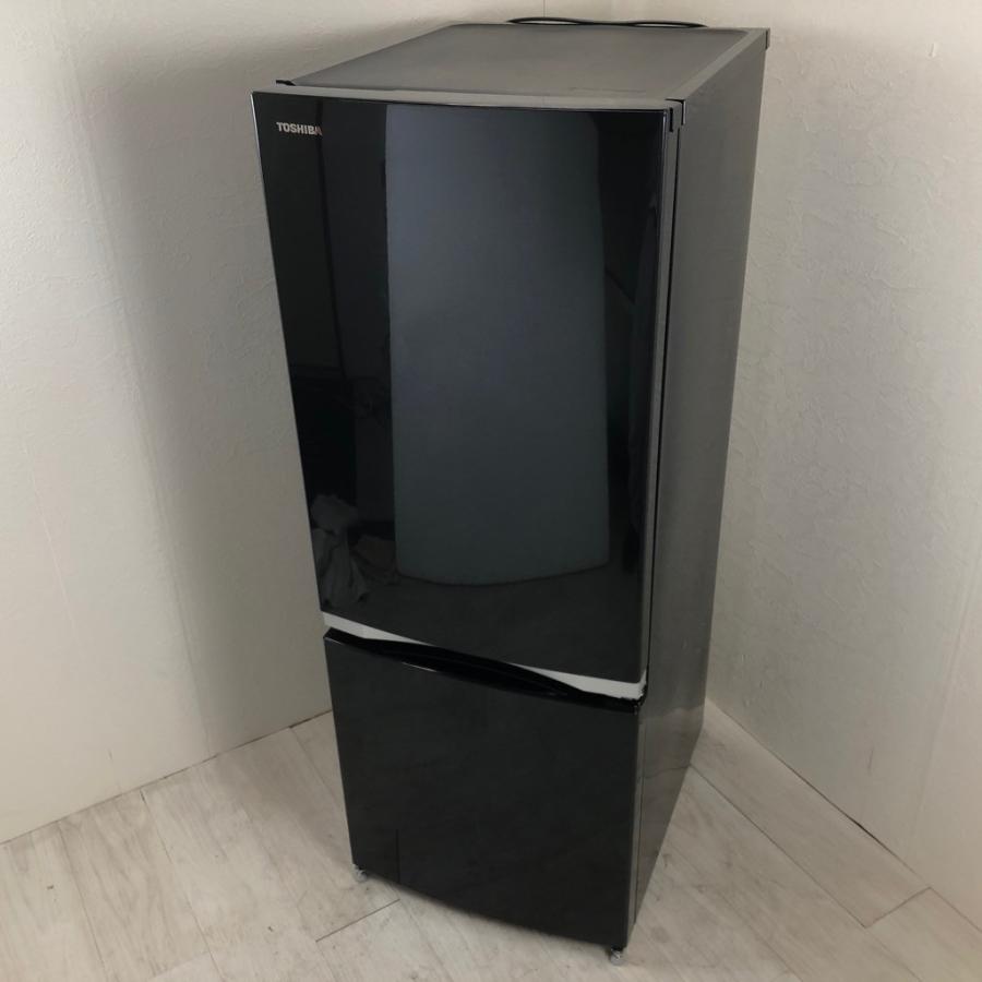 vegeta 中古 東芝 153L 2ドア冷蔵庫 自動霜取りファン式 GR-M15BS-K 