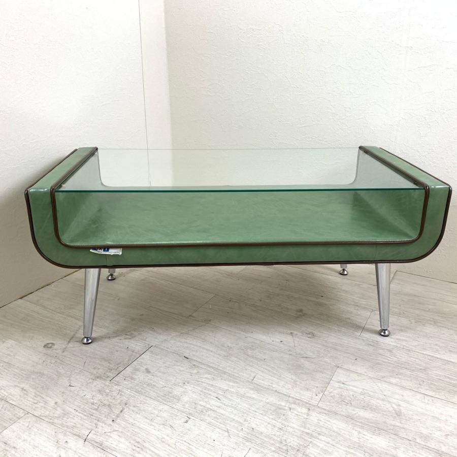 中古 NXT ガラス天板ローテーブル