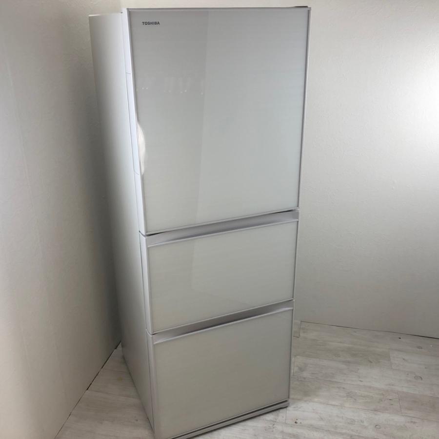 東芝 ベジータ 330L 3ドア 冷蔵庫 GR-M33SXV(EW) 自動製氷
