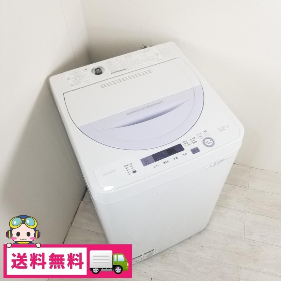 送設置無料 シャープ 全自動洗濯機 5.5kg バイオレット ES-GE5A-V