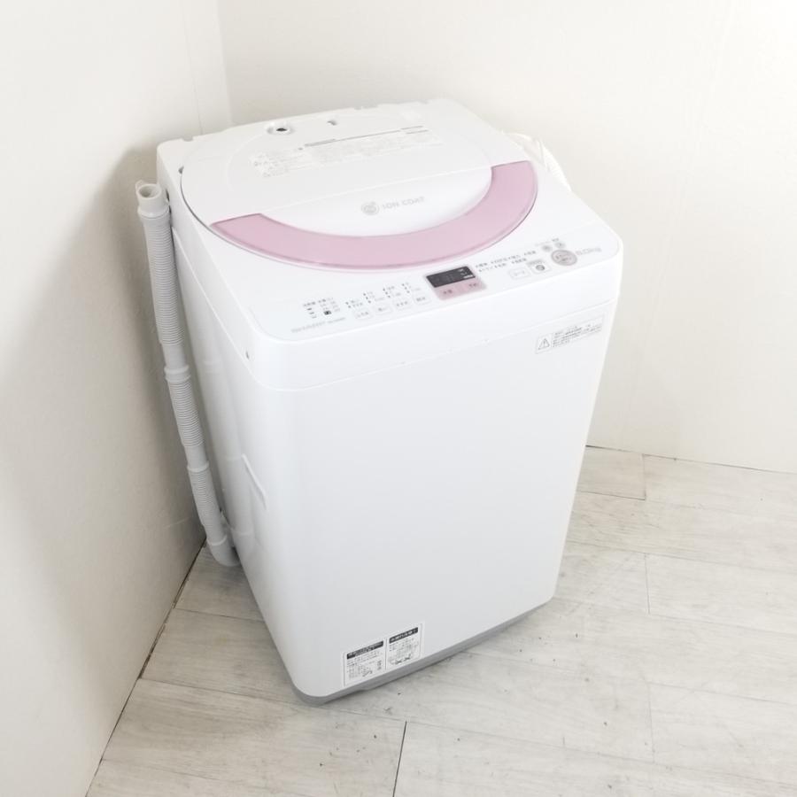 SHARP（シャープ） 中古 全自動洗濯機 送風乾燥 6.0kg ピンクカラー ES
