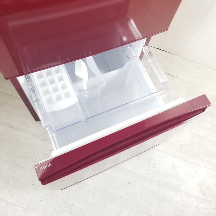 中古 高年式 2ドア冷蔵庫 自動霜取りファン式 ホワイト ハイアール アクア AQR-BK18G 2018年製 ルージュ レッド ワイド設計で庫内広々 6ヶ月保証付き 中古 高年式 2ドア冷蔵庫 自動霜取りファン式 ホワイト ハイアール