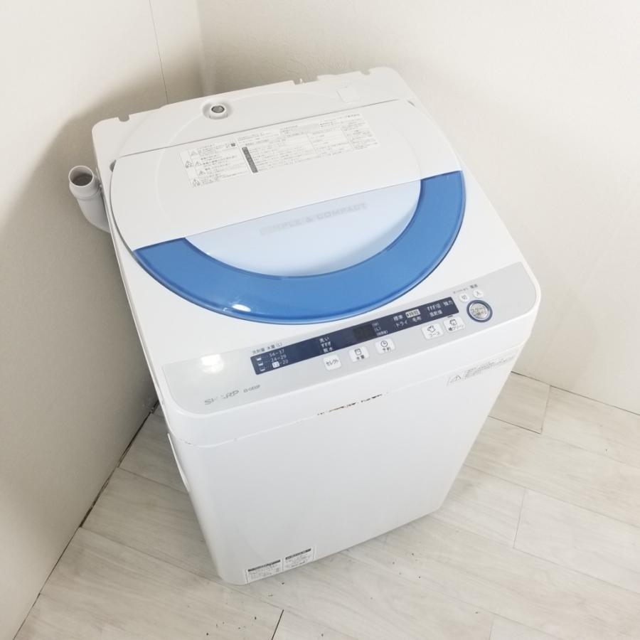 【送料無料・設置無料サービス有り】洗濯機 2015年製 SHARP ES-GE55P-A 中古 SHARP 中古 5.5kg 全自動洗濯機 風乾燥 シャープ ES-GE55P-A