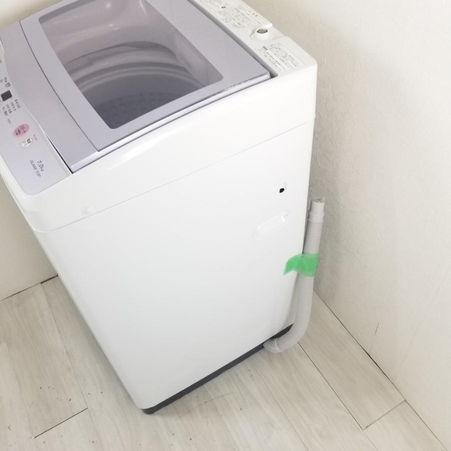 中古 7.0kg 全自動洗濯機 送風乾燥 アクア AQW-GP70F 2017年製 