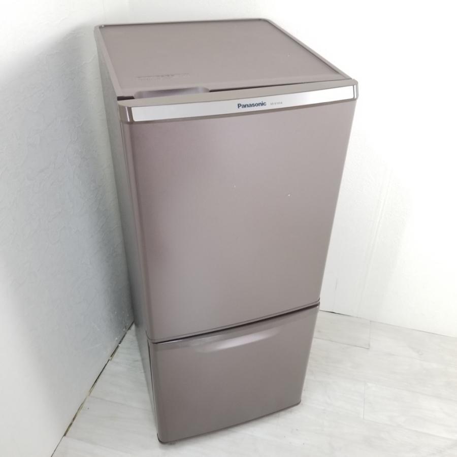 中古 138L 2ドア冷蔵庫 パナソニック NR-B149W-T 2017年製 ブラウン 右 
