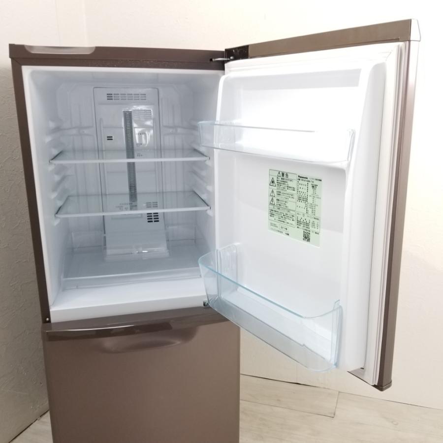 中古 138L 2ドア冷蔵庫 パナソニック NR-B149W-T 2017年製 ブラウン 右 