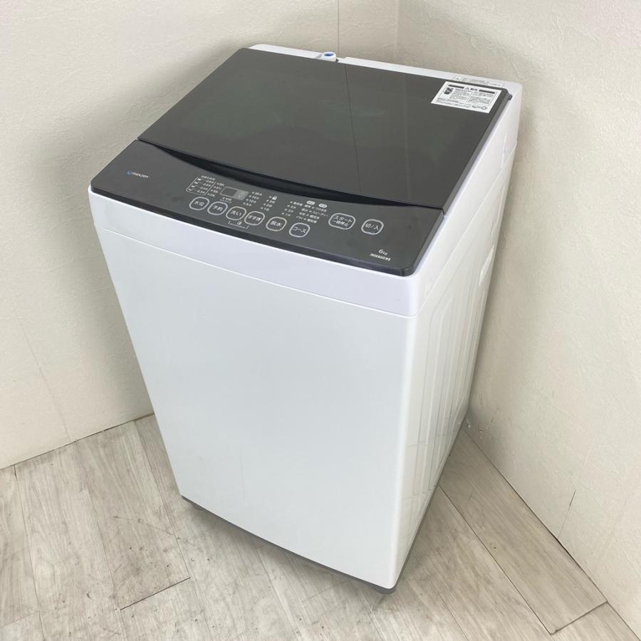 中古 maxzen 6.0kg 全自動洗濯機 JW06MD01WB 2018年製 ガラストップ