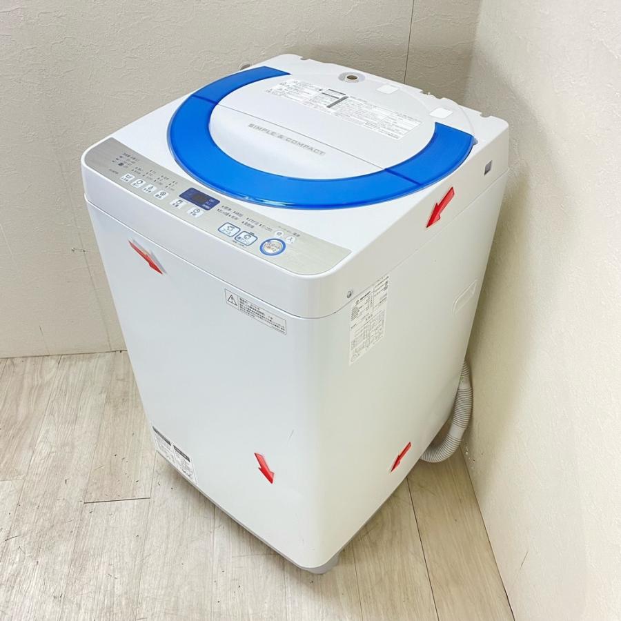 【RKGSE-260-1】特価！シャープ/SHARP/7kg/全自動洗濯機/ES-GE70R-A/中古/2016年製/当社より近隣地域無料配達 SHARP（シャープ） 中古 全自動洗濯機 7.0kg Ag+イオン ES-GE70R-A