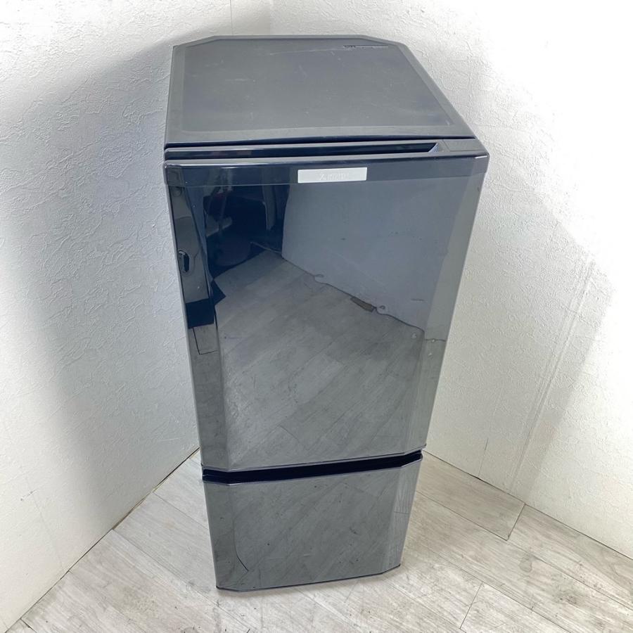 中古 冷蔵庫 三菱 自動霜取りファン式 146L 2ドア MR-P15C-B 2018年製 高年式 サファイアブラック 6ヶ月保証付き 中古 冷蔵庫 三菱 自動霜取りファン式 146L 2ドア MR-P15C-B 2018年製