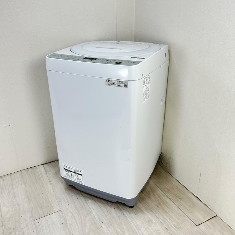 A2604-0342　2022年製★SHARP 7㎏ 洗濯機　ES-GE7F　中古美品　動作確認済み SHARP（シャープ） 中古 7.0kg 全自動洗濯機 風乾燥 ES-GE7F-W 2022年