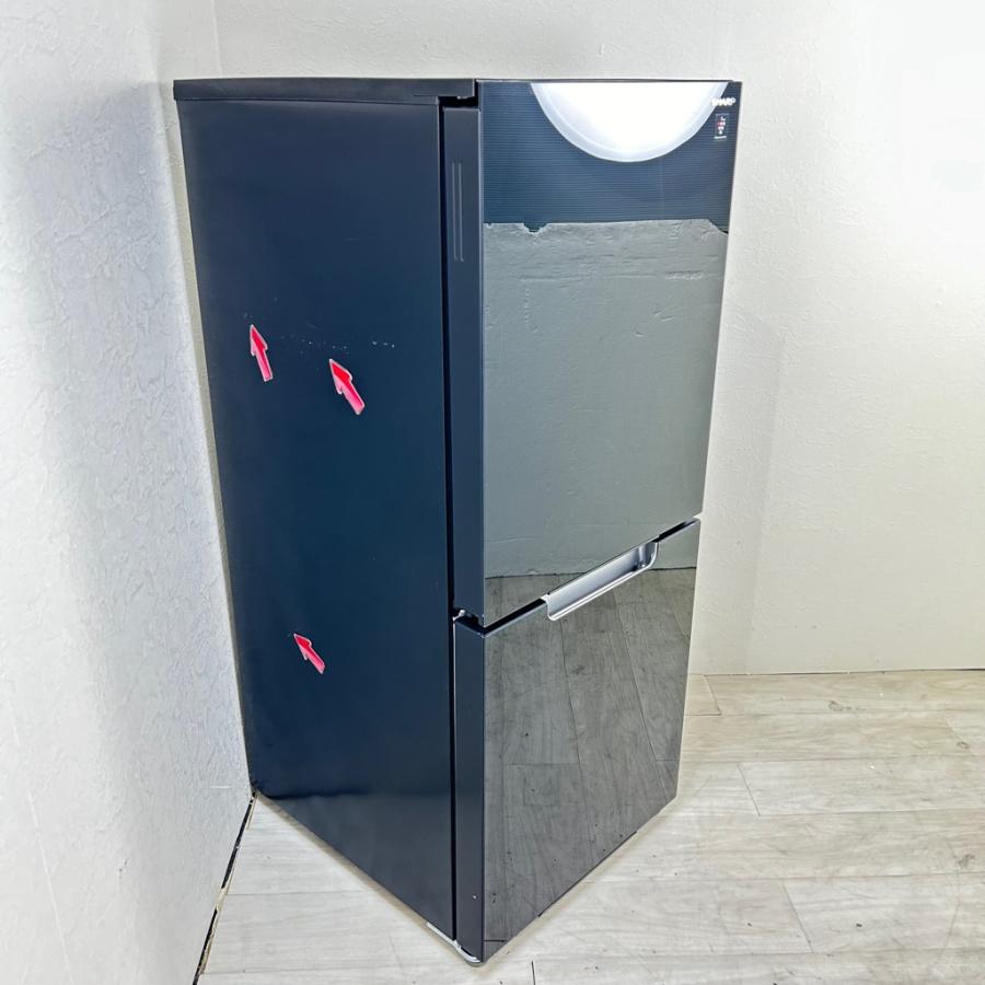 35 SHARP 2021年 152L SJ-GD15G-B 2ドア 冷蔵庫 冷蔵庫 SHARP ブラック