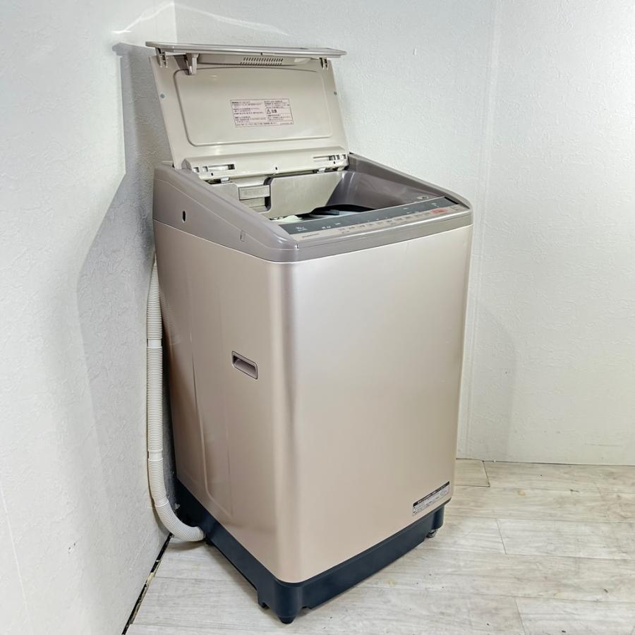 中古 店舗近郊送料格安10kg 全自動洗濯機 ビートウォッシュ 日立 BW-V100C 2019年製造 シャンパン｜cosmo-space｜05