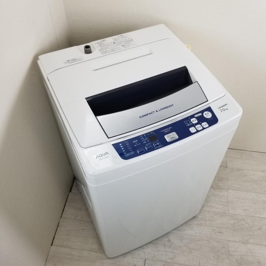 中古 全自動洗濯機 まとめ洗い 7.0kg ハイアールアクア AQW-S70A 2012