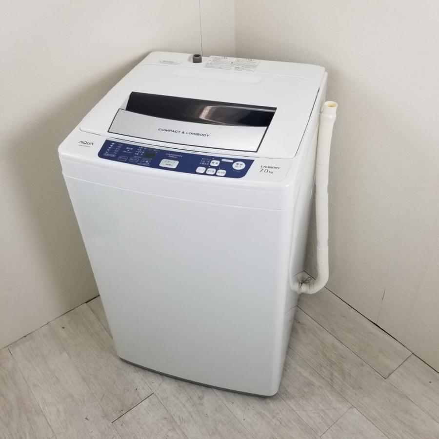 アクア　7.0㎏　全自動洗濯機　AQW-S70A 2012年製　送料無料 30日動作保証付 中古 全自動洗濯機 まとめ洗い 7.0kg ハイアールアクア AQW-S70A 2012