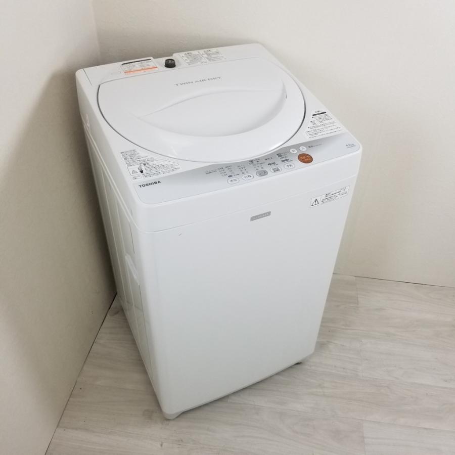 中古 4.2kg 全自動洗濯機 東芝 AW-42SMC 2013年〜2014年製 おまかせセレクト