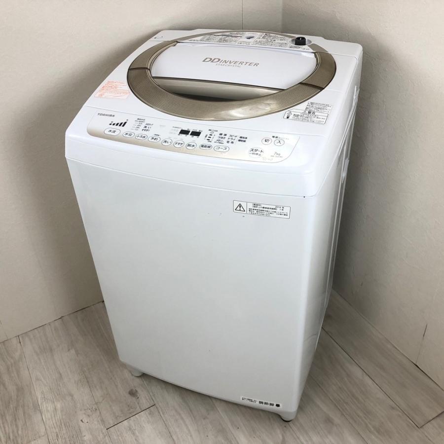 マジックドラム 中古 東芝 7.0kg 全自動洗濯機 ステンレス槽 AW-7D2-W