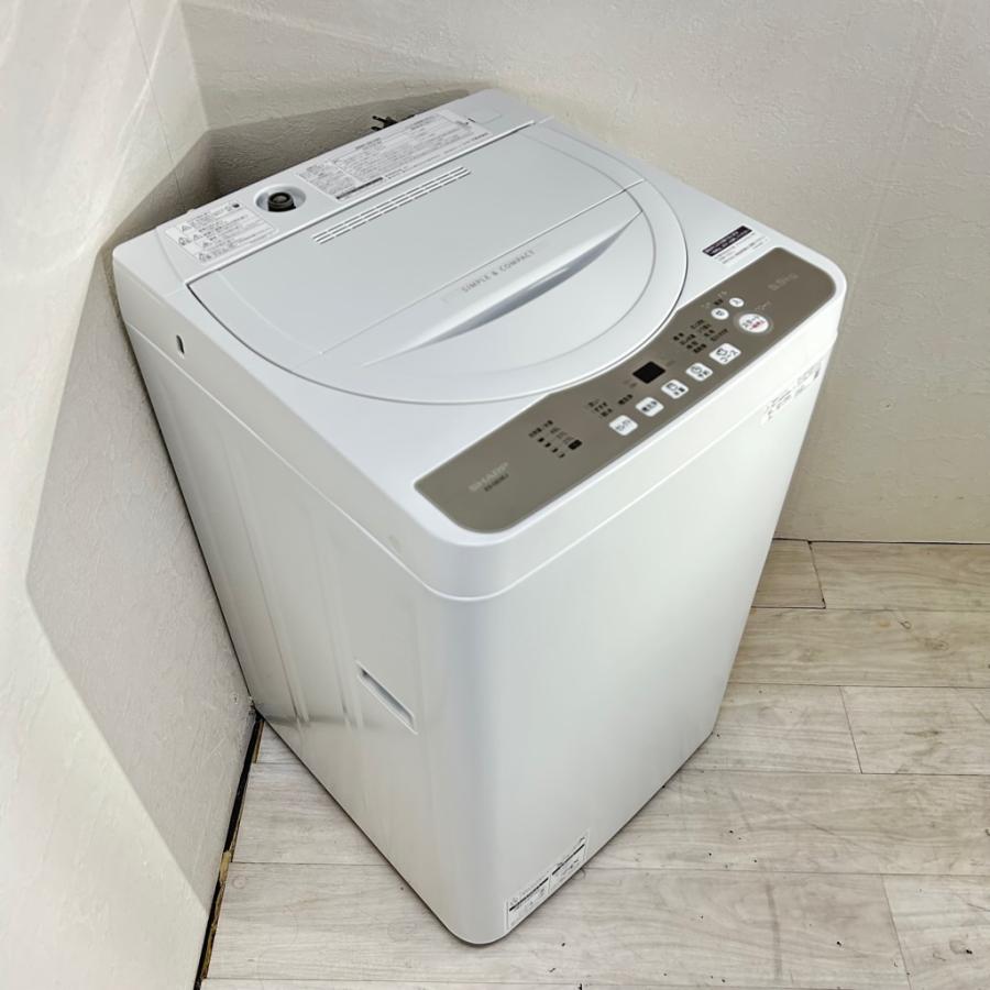 SHARP（シャープ） 中古 5.5kg 全自動洗濯機 ES-GE5EJ-W 風乾燥機能