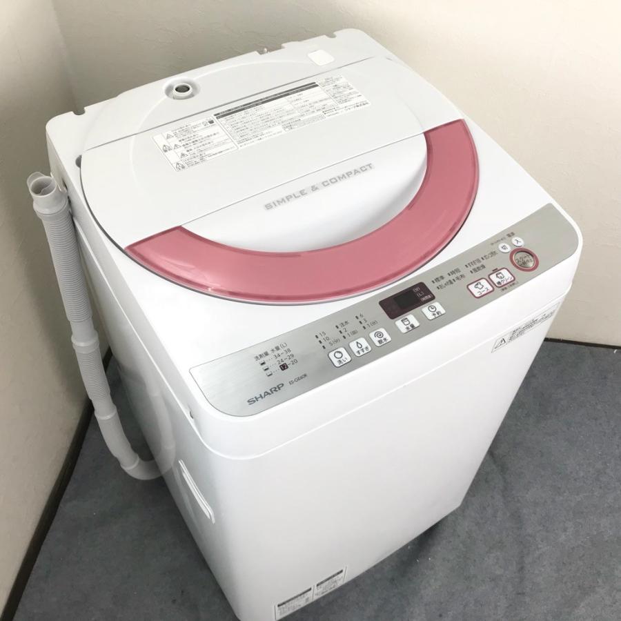 SHARP（シャープ） 中古 洗濯機 6.0kg ピンク ES-GE60R-P 槽洗浄機能