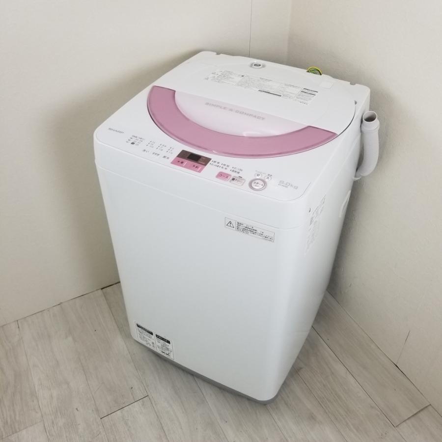 中古 シャープ 6.0kg 全自動洗濯機 送風乾燥 ES-GE6A-P 2016〜2017年製