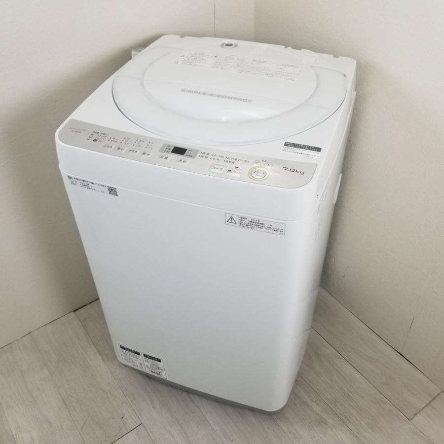 SHARP（シャープ） 中古 7.0kg 全自動洗濯機 風乾燥 ES-GE7B-W 2018年