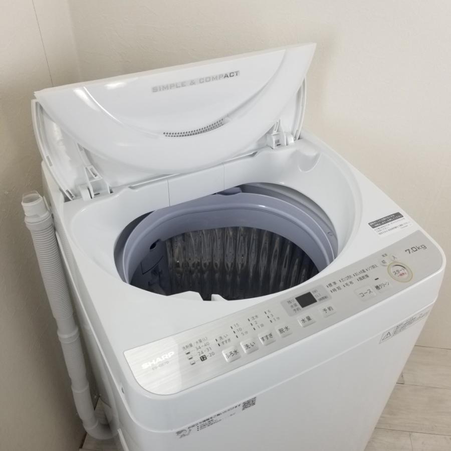 Sharp シャープ　洗濯機 ES-GE7B-W 送料込 Amazon.co.jp: シャープ 全自動洗濯機 ステンレス穴なし槽 7kg