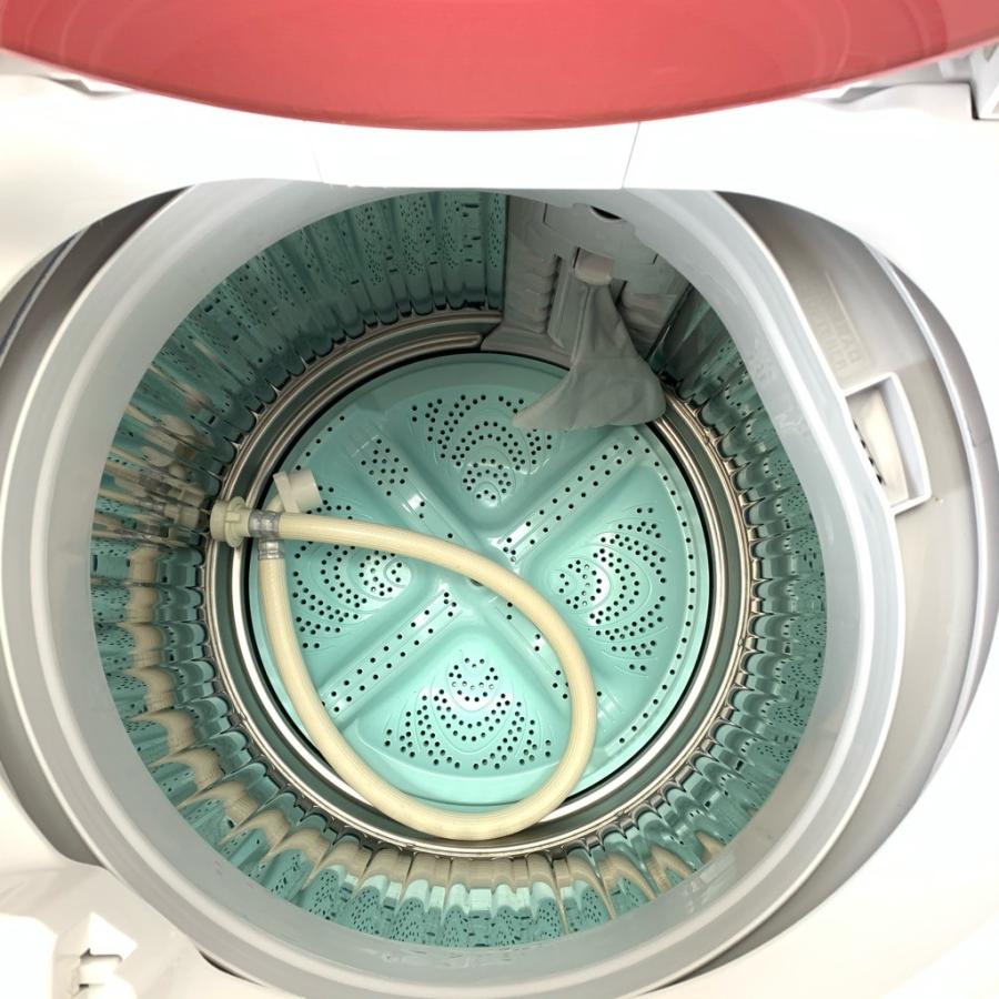 中古 7.0kg 全自動洗濯機 シャープ ES-KS70P-P 2015年製 槽クリーン 穴無しステンレス槽 おまかせセレクト
