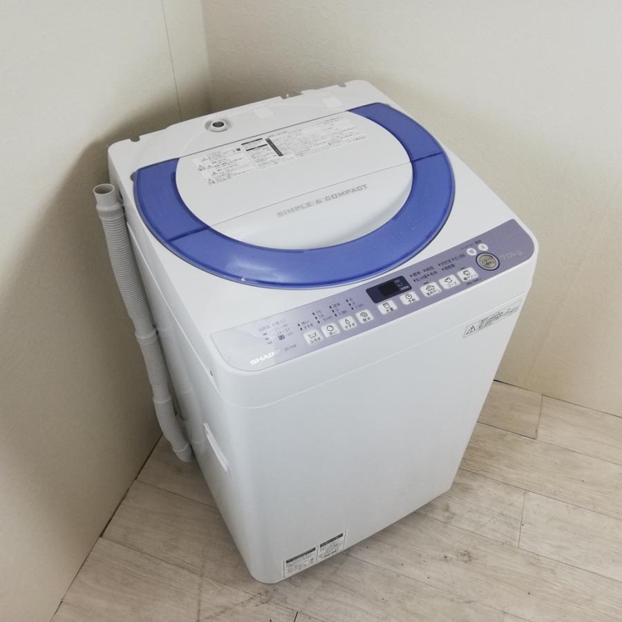 玄関前！送料無料★SHARP 7kg 洗濯機【ES-T708-A】 Amazon | ES-T708-A(ブルー) 全自動洗濯機 洗濯7kg | シャープ