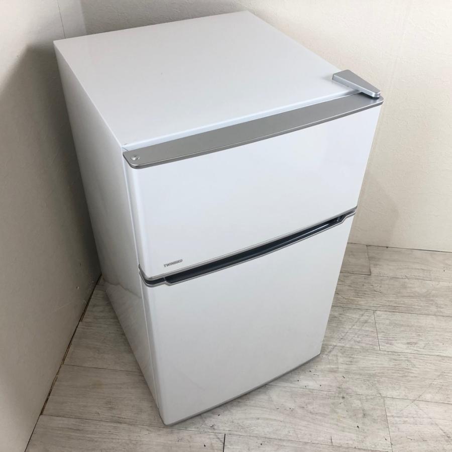 冷蔵庫 86L 2017年製 2ドア TWINBIRD HR-DB86 ホワイト 100Lクラス