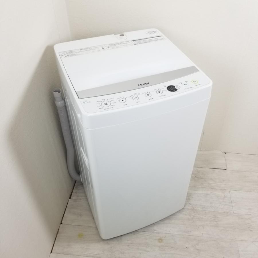 中古 5.5kg 全自動洗濯機 送風乾燥機能 ハイアール JW-C55BE 2017年製 