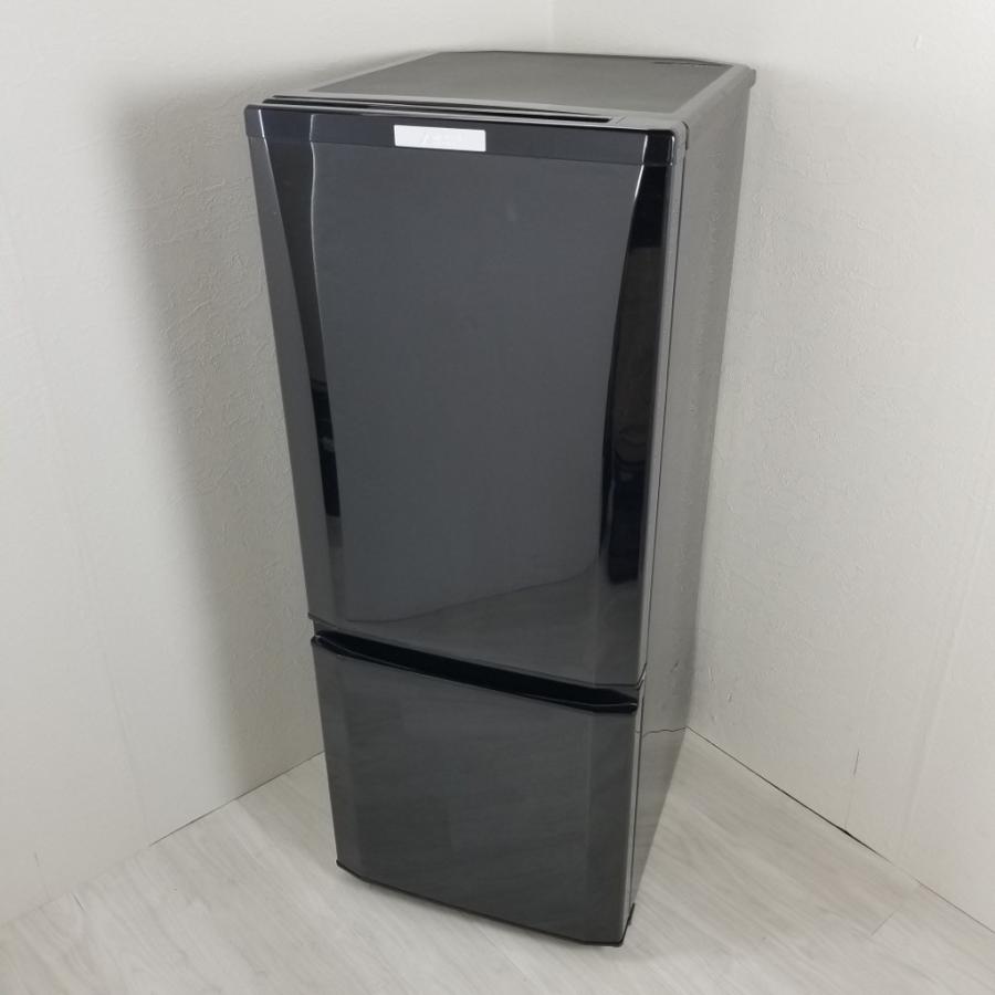 中古 2ドア冷蔵庫 自動霜取りファン式 サファイアブラック 三菱電機