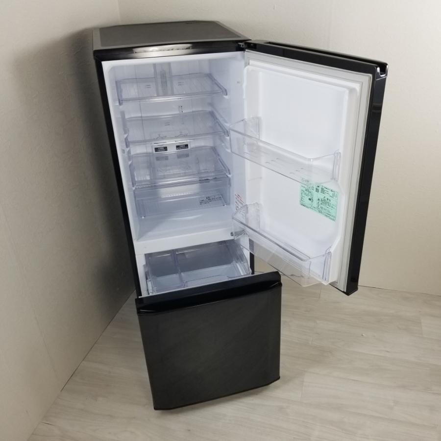 中古 2ドア冷蔵庫 自動霜取りファン式 サファイアブラック 三菱電機 
