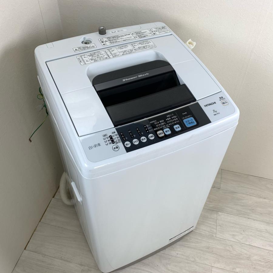 日立（HITACHI） 中古 7.0kg 全自動洗濯機 ピュアホワイト 送風乾燥 