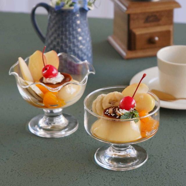 ウランガラス サンデーカップ 2客 ウランガラス サンデーカップ 2客