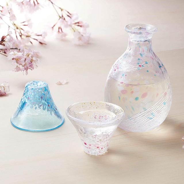 東洋佐々木ガラス 冷酒杯酒器 3点セット 淡桜 晴桜 徳利 桜富士 東洋