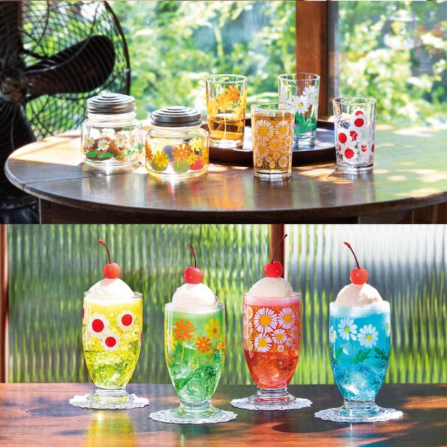 【希少】アデリアボンボン入れ ガラス蓋付きポット 2個セット ADERIA アデリアレトロ ボンボン入れ 680 ガラス 柄が選べる2個