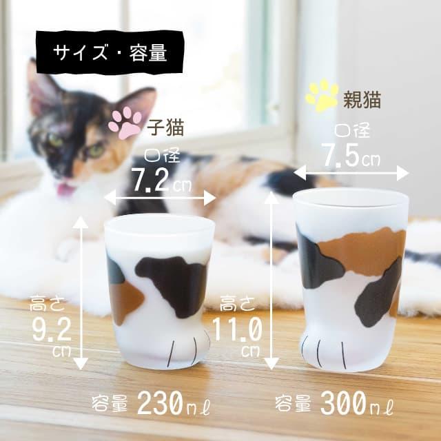 ADERIA タンブラー 親猫サバトラ 300ml ここねこグラス coconeco