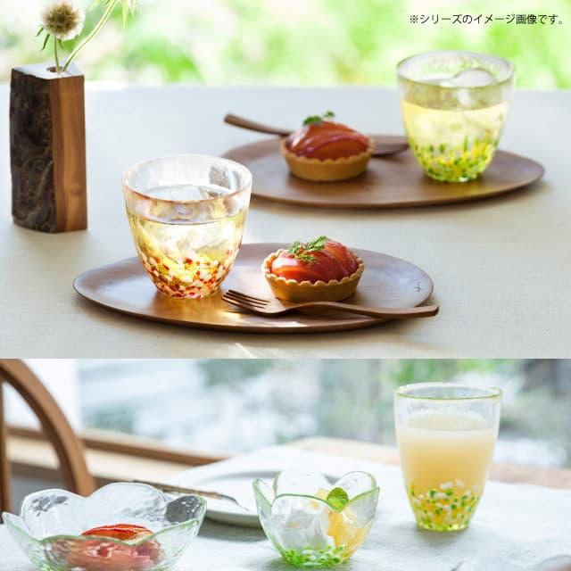 津軽びいどろ 豆皿 津軽自然色りんご ペアセット アデリア/石塚硝子