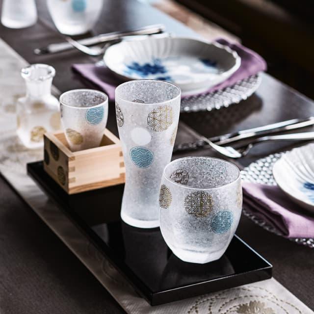 ADERIA オールドグラスペアセット 丸紋 345ml 箱付き プレミアム