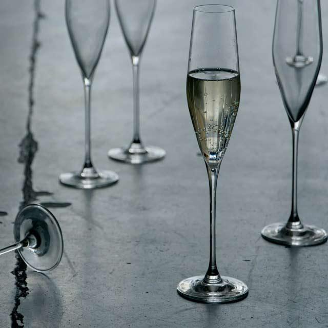 BIOT 気泡入り フルート型 グラス 5個セット 木村硝子 バンビ 5oz