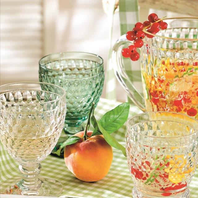 ボストン（Villeroy&Boch） ワインゴブレット 230ml レッド 4個セット