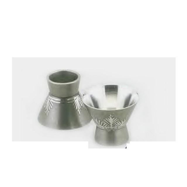 大阪錫器 - 盃 前日シ 足付猪口 20ml 2ヶ入（AC-IB-2P） 御厨子所、御厨子所装具