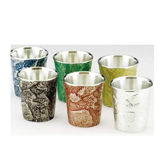 大阪錫器 ぐい呑み うすぐも 55ml 白（USU-W） キッチン、台所用品
