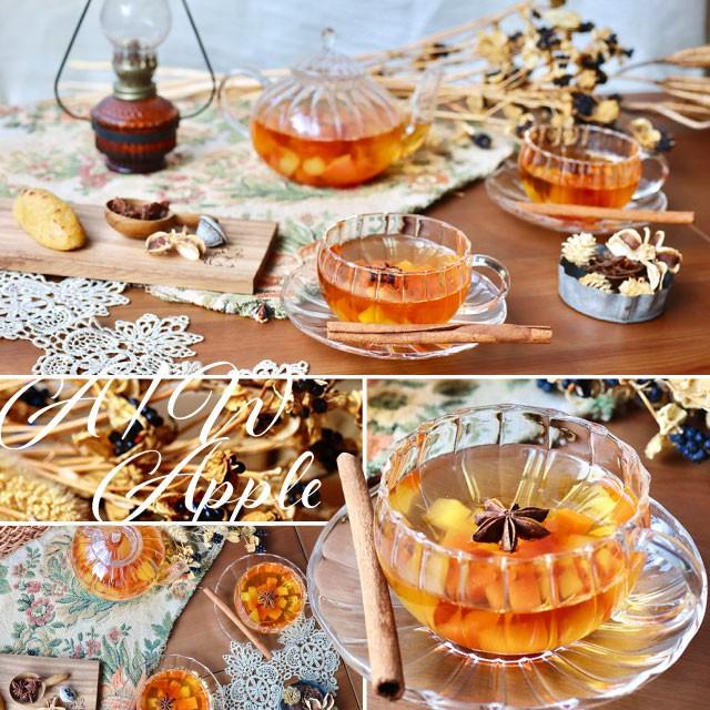 【メロンソーダ】ハート型　ガラステーブル 吉谷硝子 ティーカップ ＆ ソーサー ペアセット 240ml 耐熱