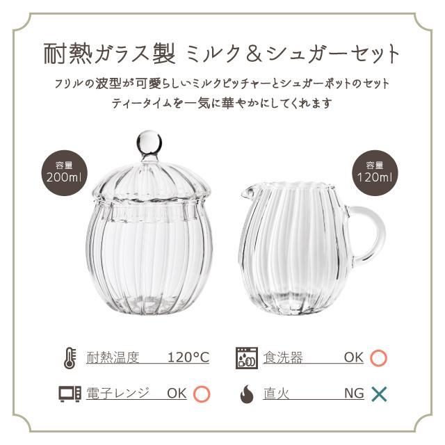 吉谷硝子 ミルク＆シュガーセット ミルク120ml・シュガー200ml